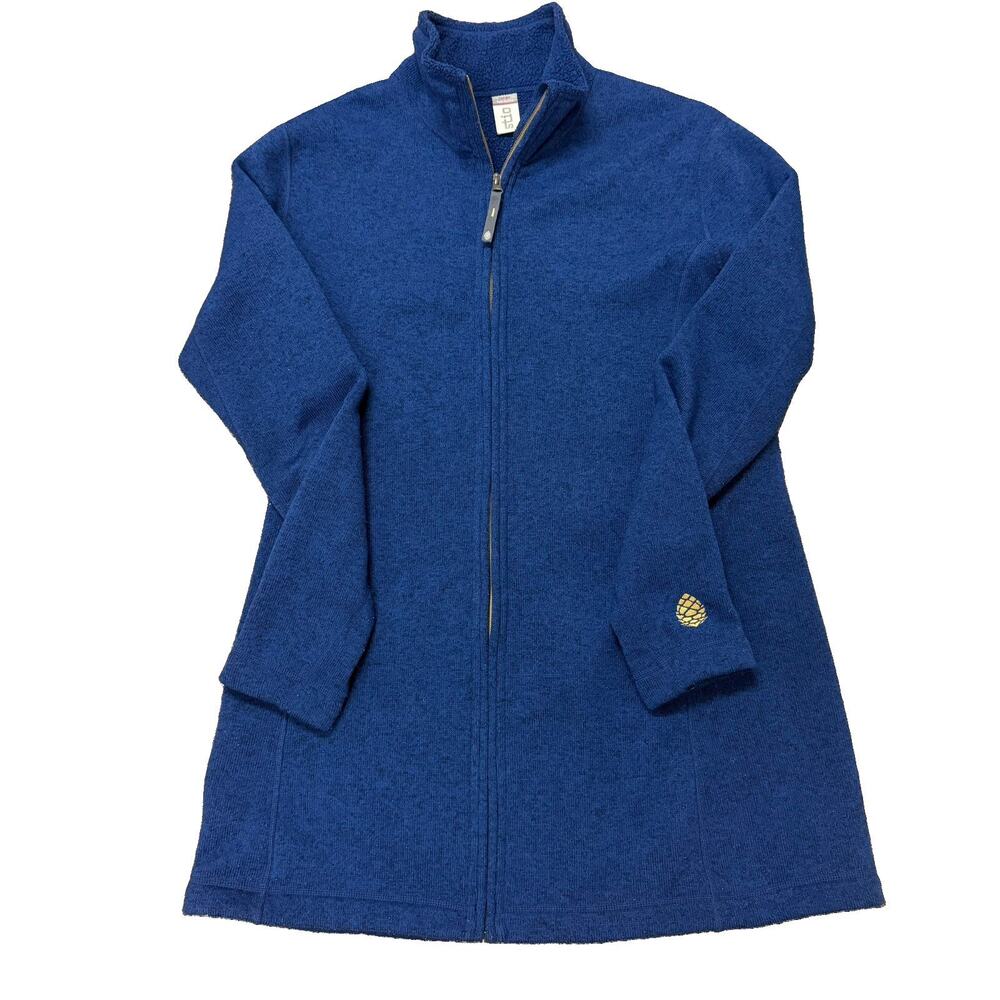 STIO Sweetwater Fleece Womens Full Zip Jacket L Mountain Shadow Blue *RARE* Long